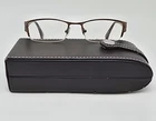 O&x New York OT-224U Brown Titanium Semi Rimless Eyeglasses Frame W/ Case Japan Pre-owned. Price: $45.99.