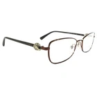 Vogue Eyeglasses Frames VO3945-B 811 Brown Gold Rhinestones Wire Rim 53-17-135 New. Price: $38.01.
