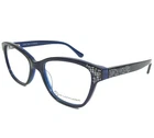 Judith Leiber Eyeglasses Frames JL-3041 Denim Blue Cat Crystals 53-18-140 New. Price: $153.65.