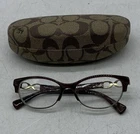 Coach Full Rim Frames Hc 5063 Kitty 5271 Burgundy Horn Gold Case Included. Pre-owned. Price: $59.99.