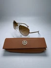 Tory Burch TY6013Q 944/13 Sunglasses Gold Apricot Leather Gradient 60-14-130 Pre-owned. Price: $45.00.