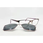 Easyclip Eyeglasses Women Purple Magnetic Sun EC455 53-16-135 80 53MM Pre-owned. Price: $49.99.