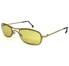 Vintage Eyeworks Sunglasses Slim 555 Gold Rectangular Frames Yellow Lenses New. Price: $53.03.
