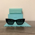 Tiffany & Co Cat Eye Sunglasses 0TF4230 Black Frame Dark Lenses Pre-owned. Price: $170.00.