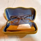 Gucci GG10120 Transparent Grey Eyeglasses Frame Women Cat-eye With Case Pre-owned. Price: $139.00.