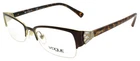 Vogue 4014-B 934 Women's Eyeglasses Frames Half-rim 50-18-135 Brown / Stones New. Price: $35.91.