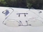 Naturally Rimless Nr 374 Navy Eyeglass Frames 51 19 140 New. Price: $18.99.