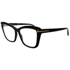 Tom Ford TF5826 Eco Womens Plastic Eyeglass Frame 001 Shiny Black 55-16 Italy New. Price: $155.96.