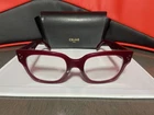 Celine Dots Cl 50066I 069 Shiny Bordeaux Eyeglasses Frames 53-21-145 Pre-owned. Price: $79.99.