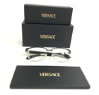 Versace Eyeglasses Frames MOD.1306 1436 Black Gold Rectangle Full Rim 57-16-140 New. Price: $159.99.