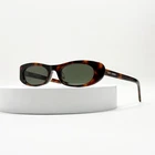 Saint Laurent Sl 557 Sunglasses Havana Oval Green Lens Y2K Unisex 53-20-145 New. Price: $139.00.