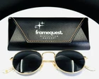 Wmp RET090 Gldblk Womens Gold Classic Round Full Rim Sunglasses Frames Only Pre-owned. Price: $34.99.