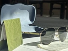 New Gucci Aviator Sunglasses Gold Model GG1440S. Price: $300.00.