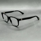 Gucci GG0166O 001 Eyeglasses Frame Black Italy 52-17-140 Used Pre-owned. Price: $89.95.