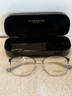 Coach Hc 5135 9405 53-17-140 Satin Navy Blue Silver Eyeglasses K133 Pre-owned. Price: $25.00.