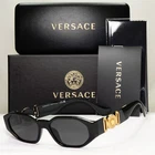 Versace Sunglasses Black Gold Medusa Octagon Angular Biggie Mod 3320-U GB1 Pre-owned. Price: $203.10.