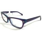 Elan Eyeglasses Frames 3005 Purple Blue Cat Full Rim Shiny 52-16-135 New. Price: $41.19.