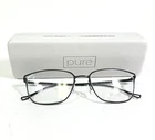 Marchon Airlock 5003 001 Eyeglasses Frames Black Square Titanium 53-18-140 New. Price: $48.49.