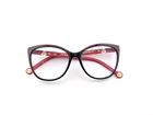 Carolina Herrera Eyeglasses Frames Only, VHE897K COL.0700, 53-15-140, Black/red Pre-owned. Price: $99.99.