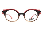 Boz Eyeglasses Frames Edith 9060 Gradient Brown Orange Red Clear Round 48-20-140 New. Price: $299.99.