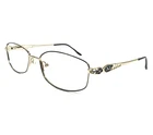 Tres Jolie Eyeglasses Frames 003 Black Gold Rectangle Wire Rim 55-17-135 Pre-owned. Price: $29.96.