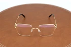 Chopard VCHF99G 23KT Gold Square Eyeglasses Frames 56-17-140 New. Price: $187.46.