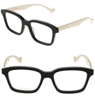 Gucci GG0964O Black White Rectangular Eyeglasses 52MM 002 Optical Unisex New. Price: $220.40.