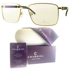 New Philippe Charriol PC75107 C03 Shiny Gold Black Rectangle Full Rim Men Frame. Price: $152.99.