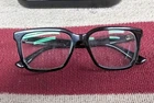 Gucci GG0166O 001 Eyeglasses Frame Black Italy 53-17-140 Used Pre-owned. Price: $58.00.
