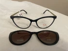 B.e Bio Eyes Wren Eyeglass Frames Blk Gold Polarized Clip On 52.0-16.5-140 New. Price: $32.99.