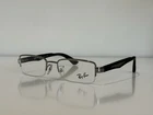 Ray Ban Rb 6264 2502 Kid's Half Rim Black Silver Eyeglasses Frame 49-18-130 Pre-owned. Price: $22.50.