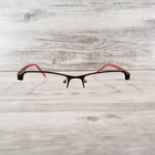 Visions VI123 C01 Eyeglasses Frame Half Rimless 50-18-135 Black/red Matte Pre-owned. Price: $14.99.