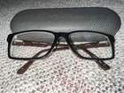 Bulova Eyeglasses, Frames Only, Salford, 55-16-140, Plastic, Black/brown Pre-owned. Price: $30.00.
