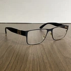 Versace 1274 1436 Black Metal Rectangle Eyeglasses 55 17 140 With Box & Case Pre-owned. Price: $79.99.