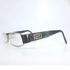 Versace Eyeglasses Mod 1122-B 1000 Silver Black Marble Crystal Greek 53-17-135 Pre-owned. Price: $63.99.