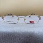 Levis Ls 556-3 Gold Stainless Steel Rectangular Eyeglasses Frames 51-17-135 New. Price: $45.00.