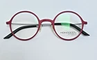 New Monoqool Denmark Round Eyeglasses Frames 46-23 140 Marsala Red Unused Pre-owned. Price: $150.00.