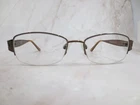 Isaac Mizrahi New York Eyeglasses Frame Women Brown Half Rim Rectangle 51-17-135 Pre-owned. Price: $35.99.