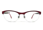 C-zone Eyeglasses Frames K2173 COL.80 Burgundy Gray Oval Half Rim 52-17-140 New. Price: $52.01.