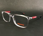 Prada Linea Rossa Eyeglasses Frames VPS03Q 2AZ-1O1 Crystal Clear 57-18-145 New. Price: $174.99.