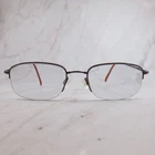 Cognac Brown Metal Semi Rimless Rectangular Eyeglass Frames 1506 218 54-19-140 Pre-owned. Price: $35.99.