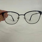 Kay Unger K257 Navy Eyeglasses Cateye 54-18-140 Full Rim Metal Frames Pre-owned. Price: $18.71.