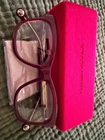 Carolina Herrera Cat-eye Reader Glasses Burgundy New. Price: $100.00.