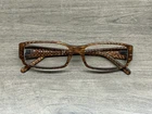Prada Vpr 03H 7BP-101 Honey Brown Chevron 53 16-135 Rectangular Eyeglass Frame Pre-owned. Price: $39.48.