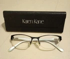 Karen Kane Petites Pistachio Black Matte/tortoise 49-17-135 Eyeglasses Frames Pre-owned. Price: $24.99.