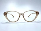 Versace Tan Clear Rose Gold Cat Eyeglasses Italy MOD.3262-B 5215 16 140 Pre-owned. Price: $110.00.