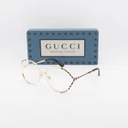 New Gucci GG0596OA 003 Gold/black/red 58MM Eyeglasses. Price: $260.98.