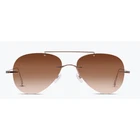 Yoji Genovese Aviator Brown Rimless Eyeglasses 60-18-145 Authentic Frame Rx New. Price: $34.99.