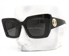 Burberry Sunglasses 4344 3001/87 Polished Black Gray Pale Gold Logo With Case New. Price: $165.00.