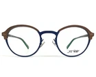 Rey Eyeglasses Frames JF2844 2590 Brown Leather Metal Blue 48-22-148 New. Price: $299.99.